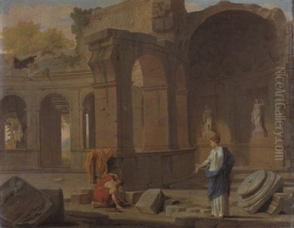 Theseus Recovering His Father's Sword - view 1