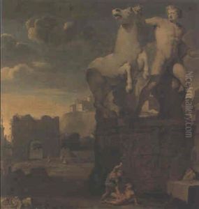 Paysage Avec Des Monuments Romains by Jean (Lemaire-Poussin) Lemaire