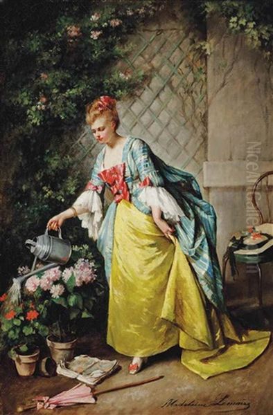 Watering The Flowers - view 1