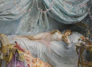 Dans Le Boudoir by Madeleine Jeanne Lemaire