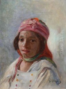 Jeune Fille Du Sud Algerien by Gustave Lemaitre