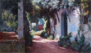 Maison Mauresque A Alger by Gustave Lemaitre