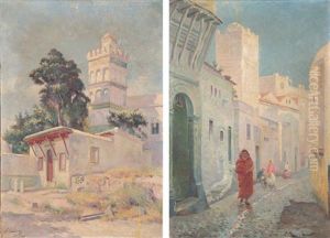 Rue Sidi Ramdan (2 Works) by Gustave Lemaitre