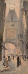 Rue Le Gros-horloge, Rouen by Leon Jules Lemaitre