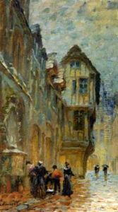 Servantes A La Fontaine, Vieille Rue Rouanaise by Leon Jules Lemaitre