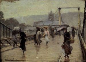 Sur La Passerelle by Leon Jules Lemaitre