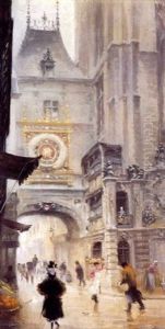 Animation Rue Du Gros-horloge by Leon Jules Lemaitre