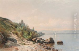 Scenery From Lake Geneva by Nathanael Lemaitre