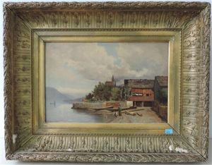 Blick Auf Brienz, Mit Der Kirche by Nathanael Lemaitre