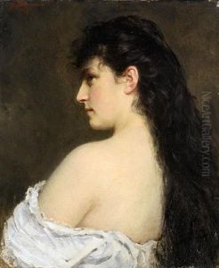 Semi-nude Beauty by Yuri (Egor) Yakovlevitch Leman