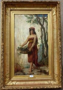 Jeune Italienne Au Panier De Fleurs