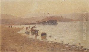 Laundry By The River by Polychronis Lembessis