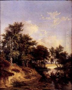 Scene De Chasse Aux Canards by Alfred Leon Lemeunier
