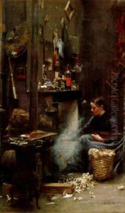 The Artist's Studio by Basile Lemeunier