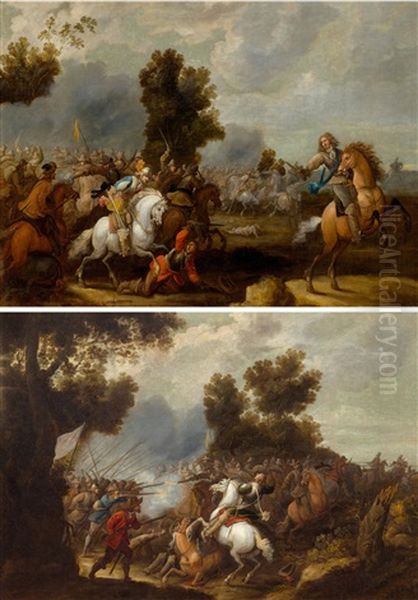 Pair Of Works: Battles Between Imperial And Swedish Troops - view 1