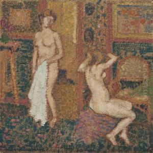 Nus Dans L'atelier by Georges Lemmen