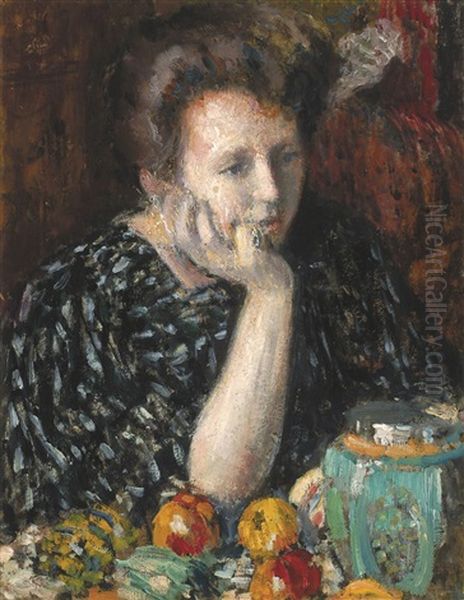 Femme Accoudee - Portrait De Madame Lemmen - view 1