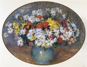 Blauwe Vaas Met Bloemen by Georges Lemmen