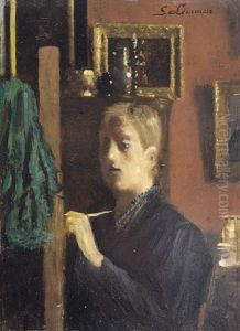 L'artiste Peintre Devant Son Chevalet