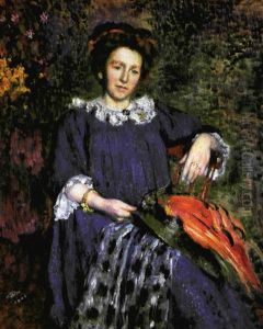 Femme Assise (madame Georges Lemmen) by Georges Lemmen