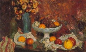Nature Morte Aux Fruits Et Immortelles by Georges Lemmen
