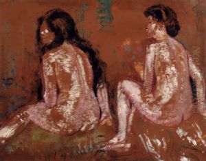 Deux Nus - Elise And Mathilde by Georges Lemmen