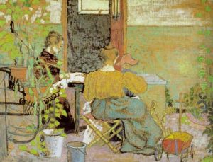 Dans La Cour by Georges Lemmen