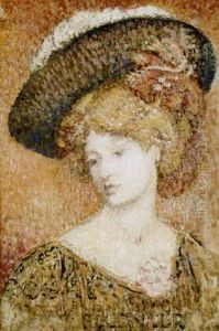 Femme Blonde Au Chapeau by Georges Lemmen