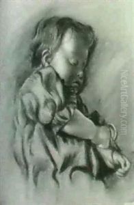 Enfant Endormi (pierre?) (vers 1898) by Georges Lemmen