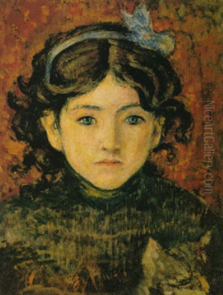 Jeune Fille Avec Un Chat - view 1