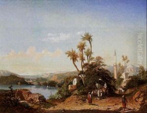 Pres De La Mosquee by Theophile Victor Emile Lemmens