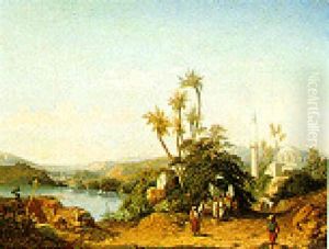 A Caravan By A Lake
