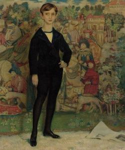 Retrato De Nino Confondo De Tapiz Gotico