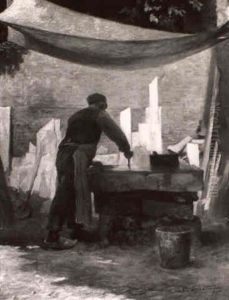 De Steenhouwer by Georges (Ferdinand) Lemmers