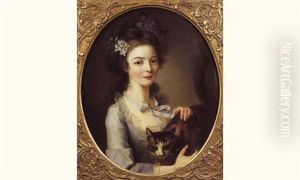 Jeune Fille Et Son Chat