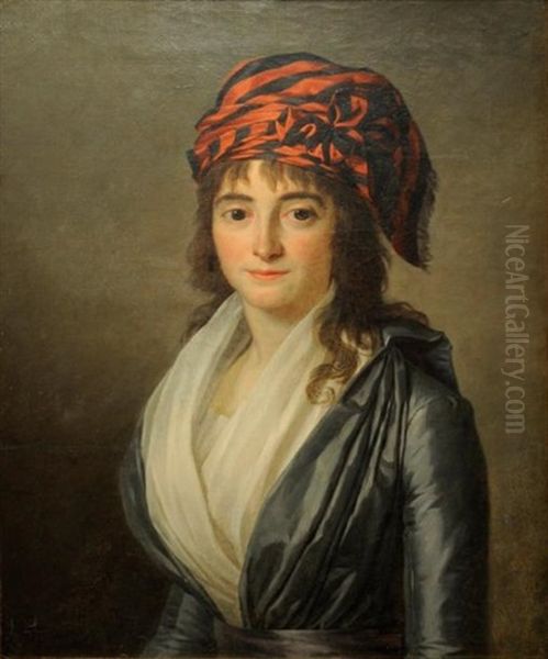 Jeune Fille Au Turban Rouge Et Noir - view 1