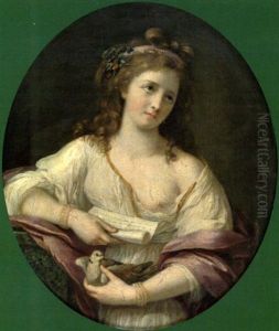 Jeune Fille Tenant Une Colombe