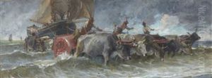 Bringing The Carrara Marble To Sicily (with Additions By John Singer Sargent) by Arthur Lemon