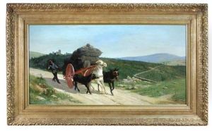 Tuscan Landscape With A Pony Cart by Arthur Lemon