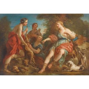 Diane Revenant De La Chasse Ou Le Soir by Francois Lemoyne