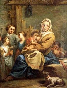 Interno Di Cucina Con Famiglia