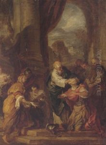 Saint Paul Restoring The Sight Of Ananias by Francois Lemoyne