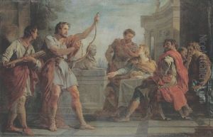 L'arrivee D'ulysse Et De Telemaque by Francois Lemoyne