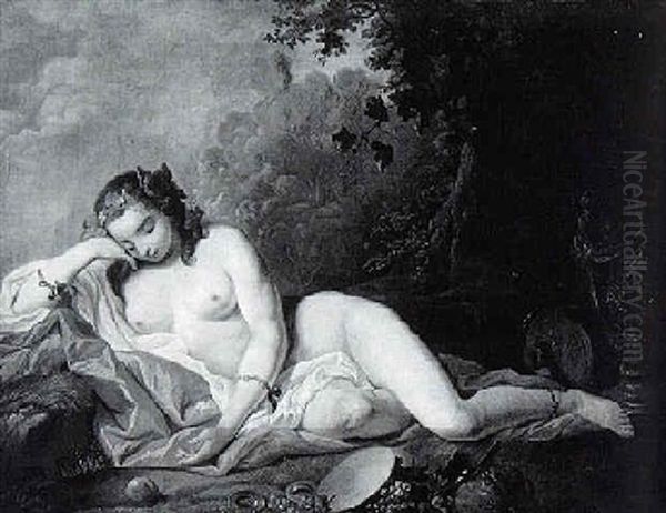 A Nymph Reclining In A Landscape - view 1
