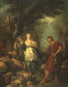 Jacob Et Rachel by Francois Lemoyne