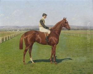 Portrait De Chulo Et Son Jockey by Ernest (Marie-Joseph-E.) Lenail