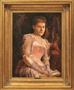 Bildnis Einer Jungen Dame Mit Buch by Lenbach Franz Von