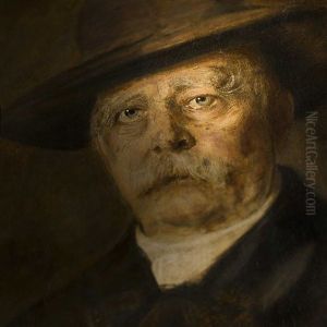 Franz Seraph Von Lenbach (1836 - 1904) - Portrait Of Otto Von Bismarck, Dated 1896 by Lenbach Franz Von