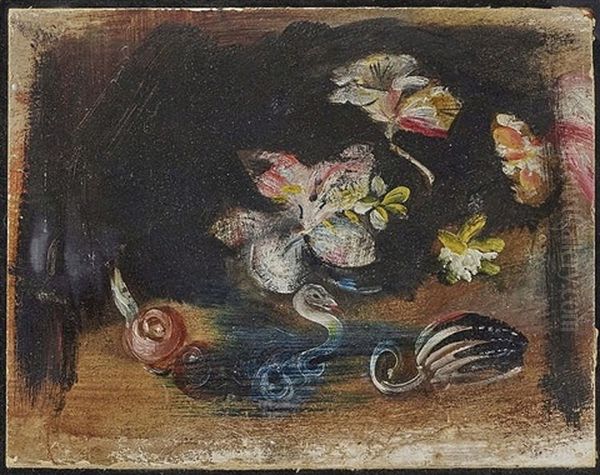 Fantasy Piece With Flowers And Snake - view 1