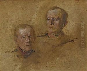 Portratstudien Generalfeldmarschall Helmuth Graf Moltke by Lenbach Franz Von